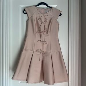 Gal Meets Glam Blush Dress with Bow Accent